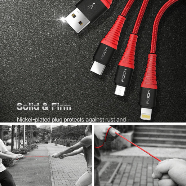 3 IN 1 CHARGING CABLE Robust and practical