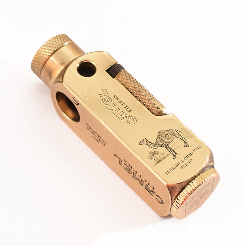 Brass lighter with unique laser engravings A real eye-catcher