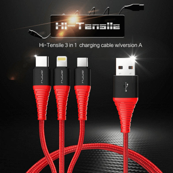 3 IN 1 CHARGING CABLE Robust and practical