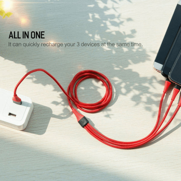 3 IN 1 CHARGING CABLE Robust and practical