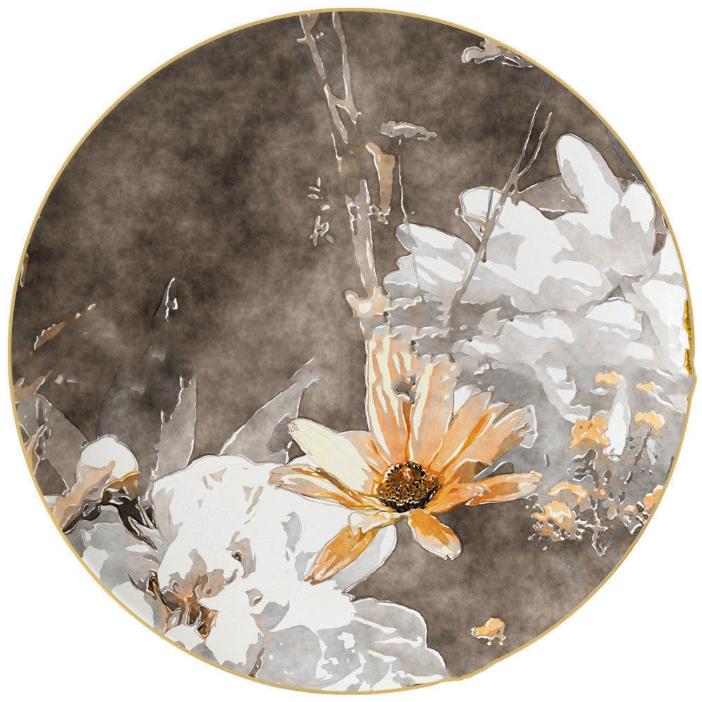 Assiette en céramique avec motif floral