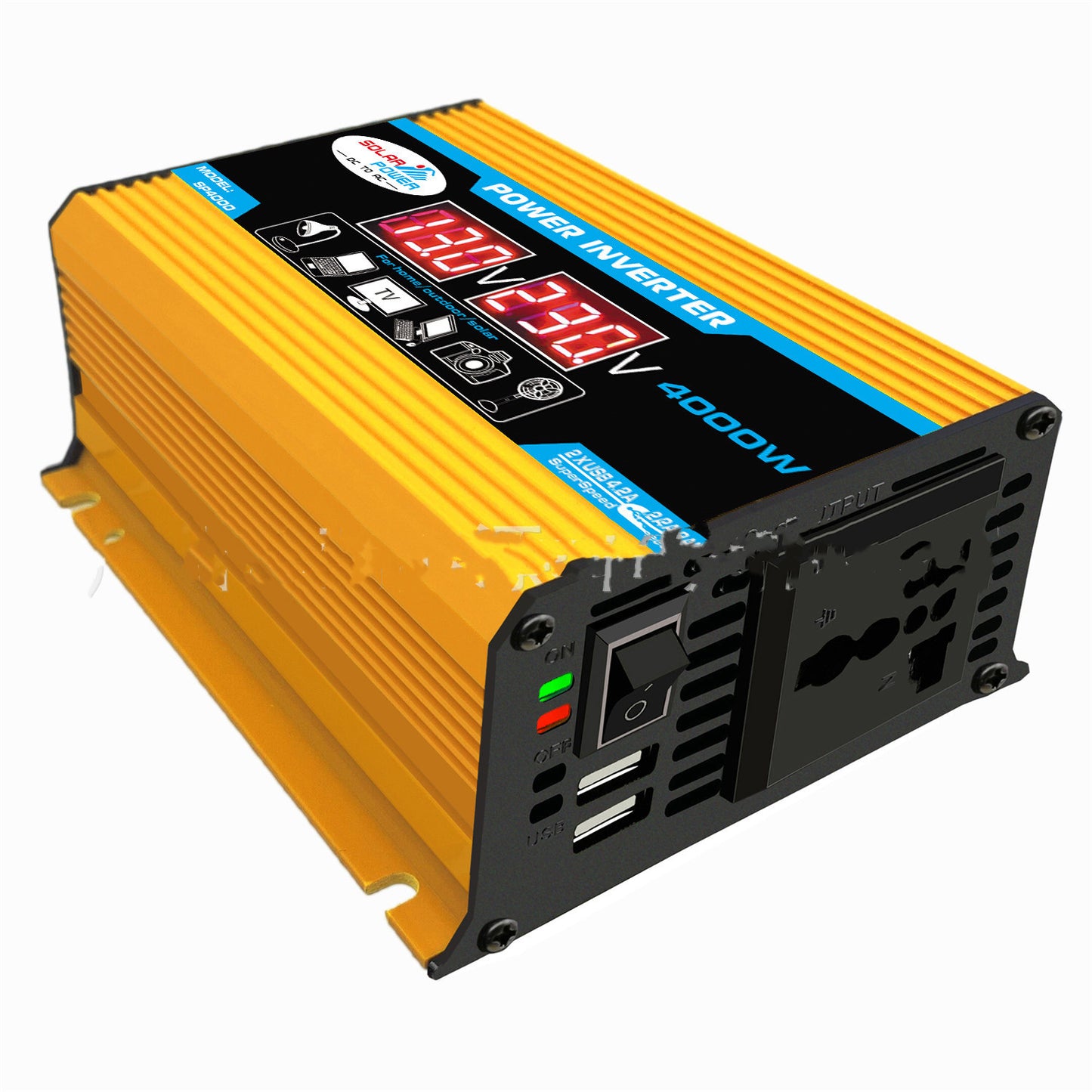 Inverter 12V300W double écran de tension USB