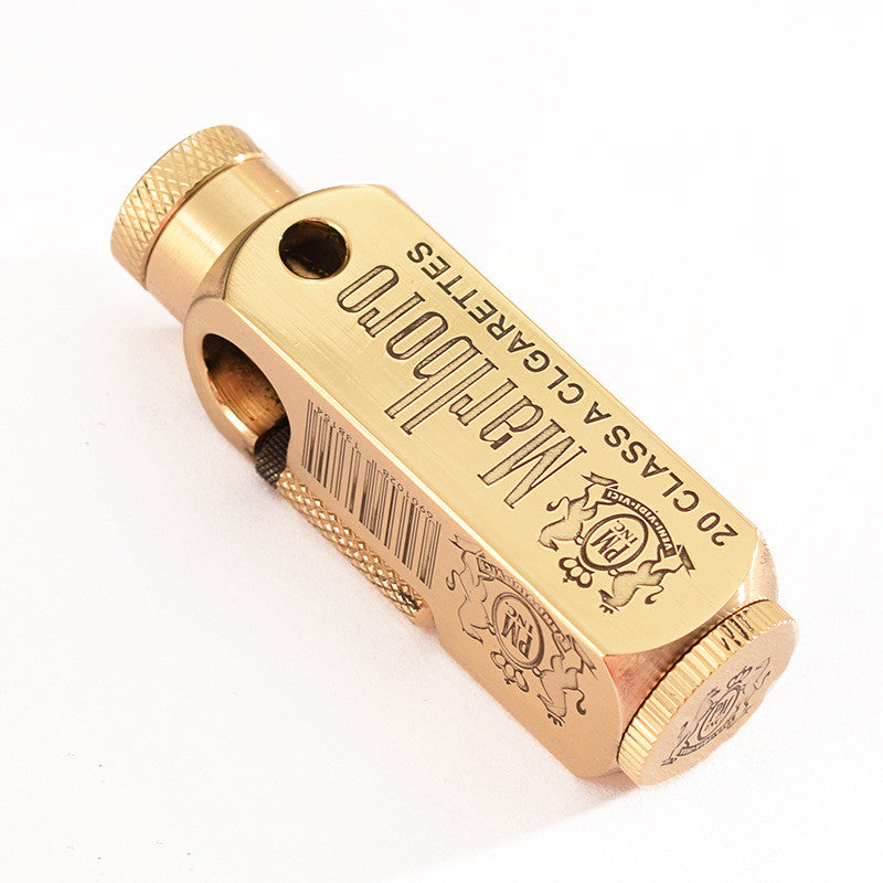 Brass lighter with unique laser engravings A real eye-catcher