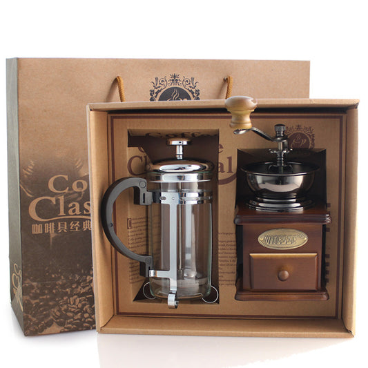 Coffee bean grinder French press can