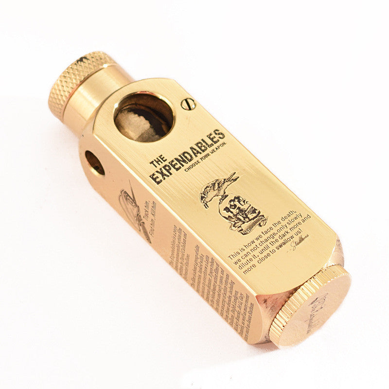 Brass lighter with unique laser engravings A real eye-catcher