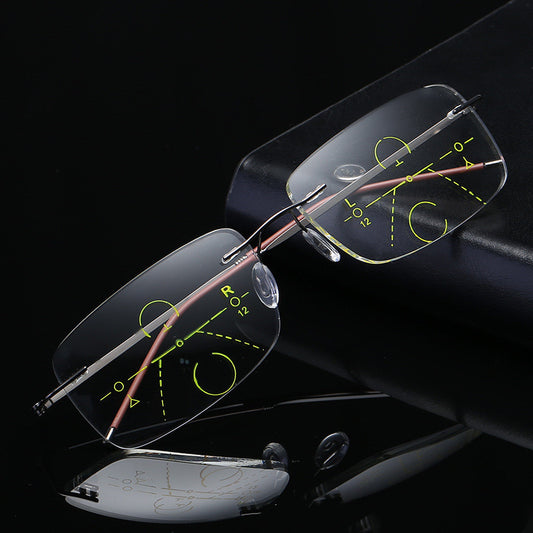 Auto Zoom Progressive Multifocal Anti Blue Light Reading Glasses