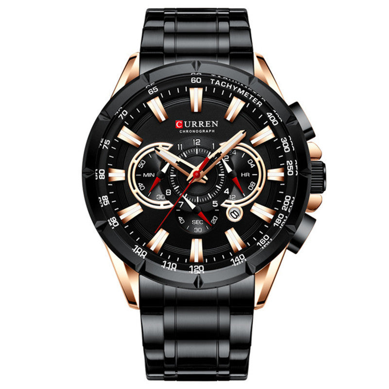 Quartz Calendar Multifunction Men