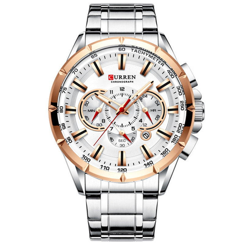 Quartz Calendar Multifunction Men