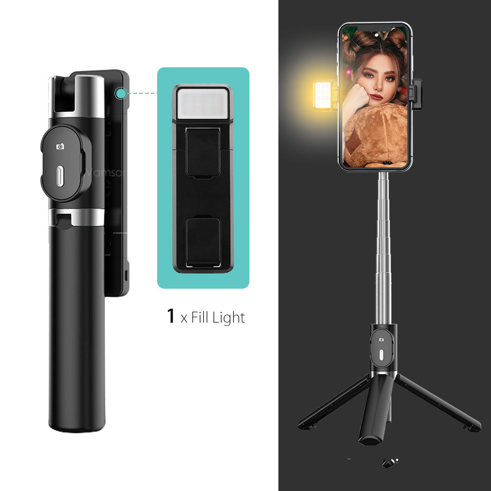 Selfie Stick Cell Phone Built-in Tripod Compatible with Apple