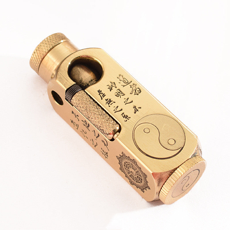 Brass lighter with unique laser engravings A real eye-catcher